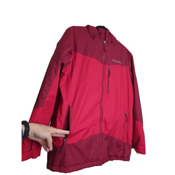 Columbia Men's Wister Slope Insulated Jacket Red Thermal Coil Hooded Size M - Picture 3 of 12